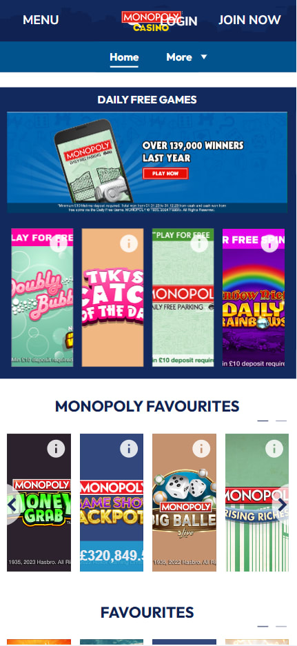 Monopoly Casino Mobile App